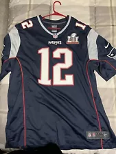 Tom Brady #12 New England Patriots 2017 Super Bowl LI 51 Jersey Navy Blue