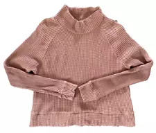 Women's The North Face Lgt Pink Textured Turtleneck Cropped Pullover Size SMALL