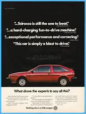 1982 Volkswagen VW Scirocco What Drove the Experts To Say All This Photo Ad