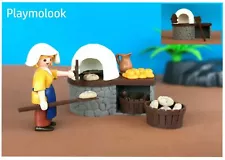 WOODEN OVEN FOR MEDIEVAL BREAD BELEN STAGE AND PLAYMOBIL PIECES NOT INCLUDED