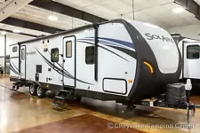 2014 Palomino Solaire 317BHKS Used Bunkhouse Travel Trailer for Sale OD Kitchen