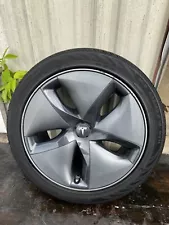 18" Replacement Rim for Tesla Model 3 2017-2021 Aero Wheel Grey A+ WITH TIRE