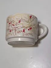 Starbucks 2009 White Coffee Bean Plant Berries 10oz Coffee Mug