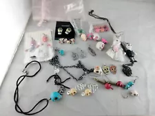 DAY OF THE DEAD Jewelry Lot - Hand Made Items - Earrings Charms Necklaces