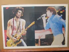 Vintage poster Mick Jagger and Keith Richards rock n' roll 1982 Inv#G541