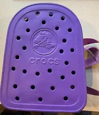 Crocs Mini Backpack Light Purple White Zipper Kids Book Bag Lavender Lilac