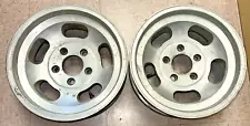 US Aluminum Slot Set Of 2 Mag Wheels-Rims 5x5 Lug 15” X 7.5”