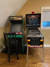 High Speed pinball machine for sale, vintage 1980's.