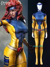 Marvel Comics Phoenix Jean Grey Cosplay Custome Outfits X-Men Jumpsuits W/Mask