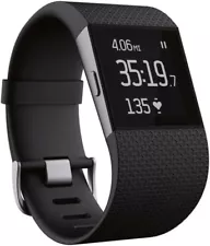 Fitbit Surge Small Black Heart Rate Sleep Fitness Tracker Watch