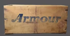 Vintage Armour Corned Beef Wooden Shipping Advertising Crate Argentina 15"x8"x7"