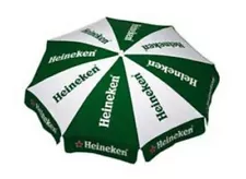 HEINEKEN LAGER 9 foot BEER PATIO UMBRELLA MARKET STYLE NEW HUGE