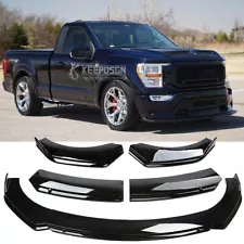 For Ford F150 F-150 Shelby Super Snake Front Bumper Lip Splitter Spoiler Glossy