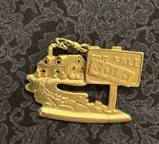 Vintage AJC Gold tone For Sale Sold House Real Estate Pin