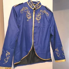 Marching Band Uniform Jacket Sz Adult Small Blue And Gold - Think Halloween!