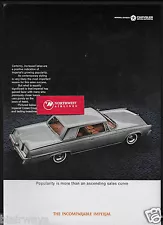 CHRYSLER 1965 IMPERIAL CROWN COUPE IN SILVER POPULARITY ASCENDING SALES CURVE AD