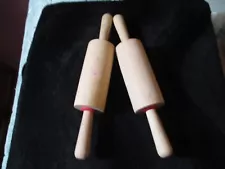 Set of Two Martha Stewart Kids Mini Wooden Rolling Pins for Play