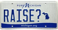 *99 CENT SALE* Michigan DIE TEST License Plate #RAISE? No Reserve