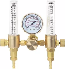 Argon Regulator Dual Co2 Flowmeter for TIG MIG Welder Gas and back purge 60 SFCH