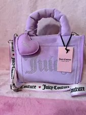 Juicy Couture fondant pink Velour extra spender mini tote