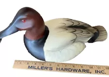 Replica Decoy Not For Hunt Hand carved Canvasback Duck Bottom Signed Randy Tull