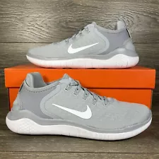 Nike Men's Free Run 2018 Gray White Athletic Running Shoes Sneakers Trainers New