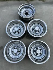 (5) Chevy GMC Rally Wheels Pick Up Truck 15x8 C10 Silverado Blazer XAJ code