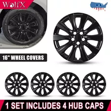 16" Set Of 4 Wheel Covers Full Rim Snap On Hubcaps For 2017-2019 Toyota Corolla