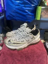 Nike LeBron XIII 13 Low Mens Size 10.5 Basketball Sneakers Gray Gold