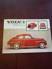 1962 Volvo 544 Spec Sheet Sales Brochure Vintage Dealer Advertising 1 Page As Is