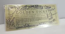 Willy wonka golden ticket Autographed by all 5 children cast members +2 other