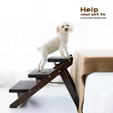 MEWANG Wooden Pet Stairs/Pet Steps - 2-in-1 Foldable Stairs & Ramp Retails $75