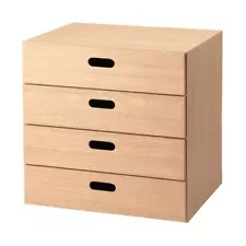 Muji Stacking Chest Width 37 Depth 28 Height 37cm 4 drawers Oak Japan New