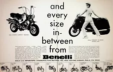 1968 Benelli Dynamo Minibike & Tornado Motorcycle - 2-Page Vintage Ad