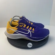 Nike Air Zoom Pegasus 38 LSU Tigers Mens Size 8 DJ0831-500 Gold Purple Shoes