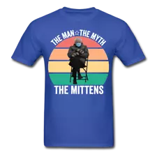 Bernie Sanders meme the man, the myth, the mittens funny T-Shirt Size S-6XL