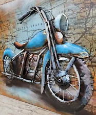 New Listing3 Dimension Harley Motorcycle 32 by 40 Inches Motor Bike Metal Canvas Decor SALE