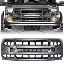 Front Bumper Grille w/Off-Road Lights For 2009-2014 Ford F150 Matte Black