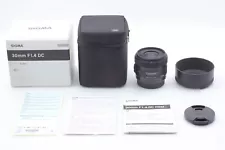 【UNUSED BOXED Case Hood】Sigma 30mm f/1.4 DC HSM Art Lens for Canon EF From JAPAN