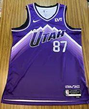 Nike Dri Fit Utah Jazz Swingman Custom Jersey City Edition Men’s Large #87 Merit