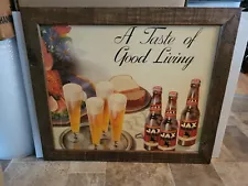 (VTG) 1940s jax beer advertising bar sign bottles new orleans brew co la