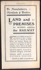 For Sale: Land Adjoining South Eastern & Chatham Railway. 1919 Vintage Advert