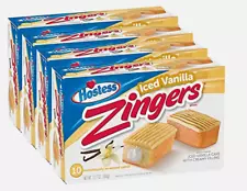 Hostess Zingers Iced Vanilla Cake, 10 Piece (Pack of 4)