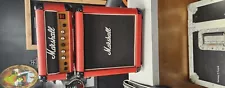 Vintage 1987 Marshall Lead 12, Model 3005 Micro Stack Amp with Cabinet **RED**