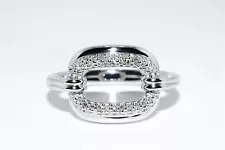 .27CT NATURAL ROUND CUT DIAMOND CLUSTER SILVER RING SIZE 7