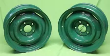 Pair OEM 1970's 1980's Chevrolet General Motors 15” x 5” 5 Lug Steel Wheel Rim