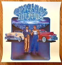 NOS Rare Lowrider Chicanos Unidos 1981 Poster 19 in High x 18.5 in Wide