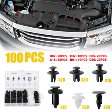 100 Bumper PCS Fender Hood Moulding Side Garnish Grille Retainer Clip For Ford (For: Peterbilt)