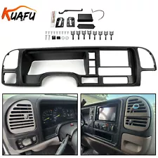 KUAFU FOR 1995-2002 GMC FULL-SIZE TRUCKS/SUVS VEHICLES DOUBLE DIN DASH KIT BLACK (For: 2002 GMC)