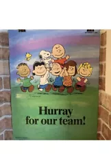 Vintage Snoopy Peanuts Charlie Brown & Friends Poster 22x17 Workplace Lot Of 17